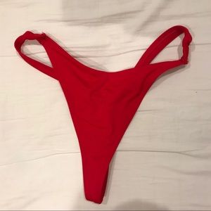 Red Thong Knot bikini bottoms
